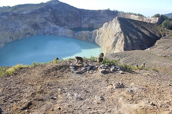 Kelimutu lake Flores island in Indonesia